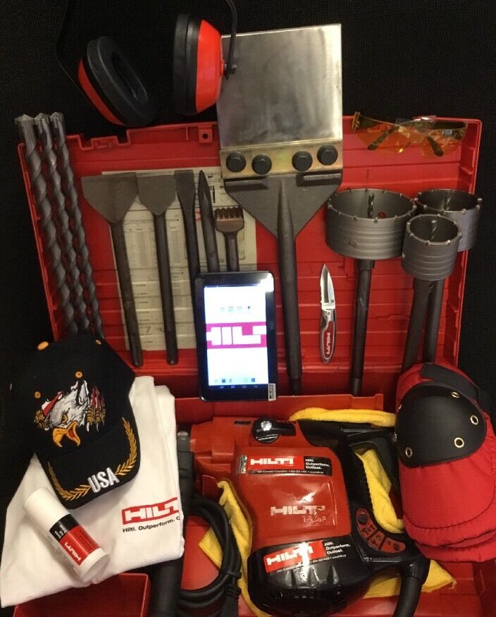 HILTI TE 76 P, PREOWNED, FREE TABLET, BITS, CHISEL, EXTRAS, FAST SHIP