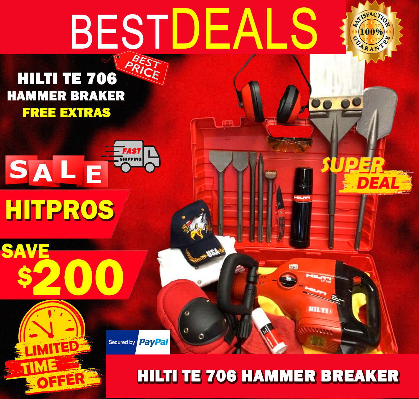 HILTI TE 706, DISPLAY, FREE CHISELS