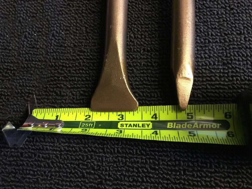 HILTI CHISEL SDS MAX SET FLAT 1" X 10-1/2"  AND POINTED 12", PREOWNED