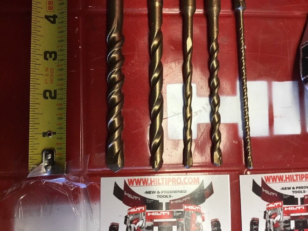 HILTI DRILL BIT 1/2", 3/8", 1/4" SDS PLUS, SET OF 5,