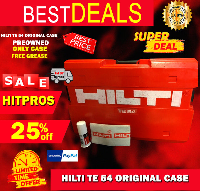 HILTI TE 54 CASE (ONLY CASE), PREOWNED, ORIGINAL, FREE HILTI GREASE, FAST SHIP