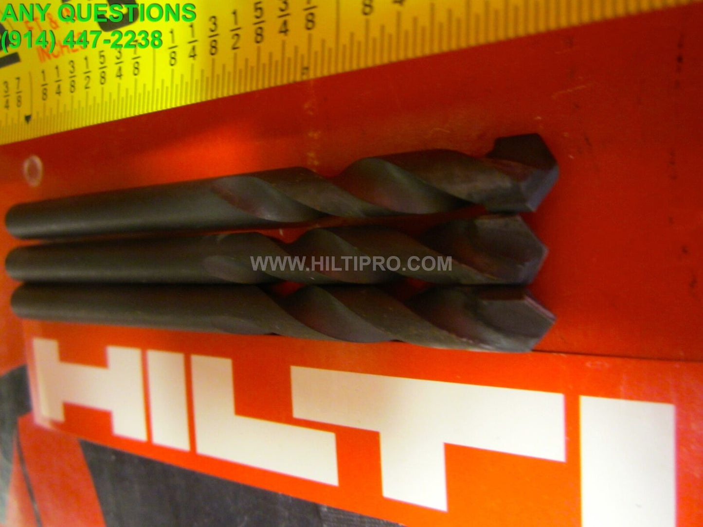 HILTI 5/16" X 4" PERCUSSION MASONRY BIT (SET OF 3), FREE PENCIL