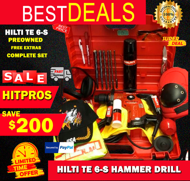 HILTI TE 6-S, PREOWNED, STRONG, FREE EXTRAS