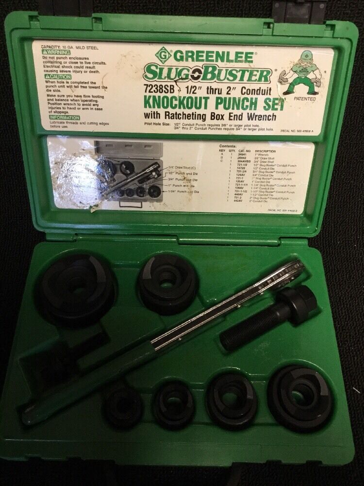 Greenlee 7238sb Slug Buster Knock out Set, PREOWNED