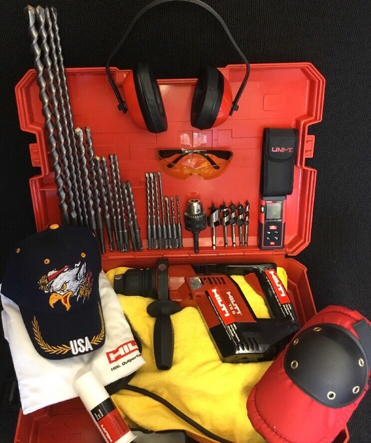 HILTI TE 5 PREOWNED, FREE LASER METER, BITS, A LOT OF ITEMS