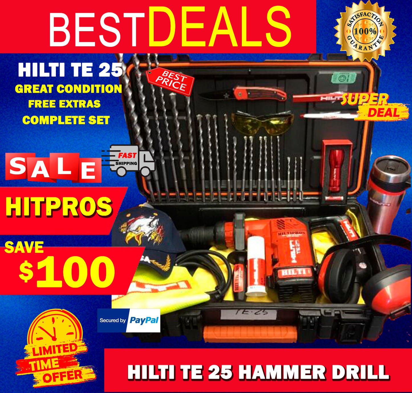 HILTI TE 25, GREAT CONDITION, PREOWNED, FREE EXTRAS