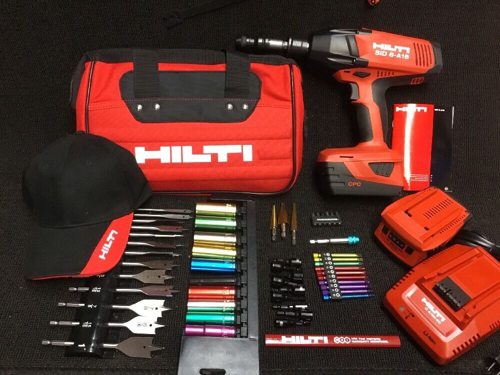 HILTI SID 8-A18 CORDLESS DRIVER, NEW, FREE BITS, 2 BATTERIES, COMPLETE,