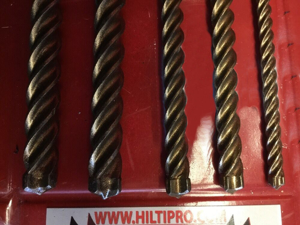 HILTI TE-CX 1/2", 3/8", 1/4" SDS PLUS, L@@K, SET OF 5, PREOWNED, FAST SHIPPING