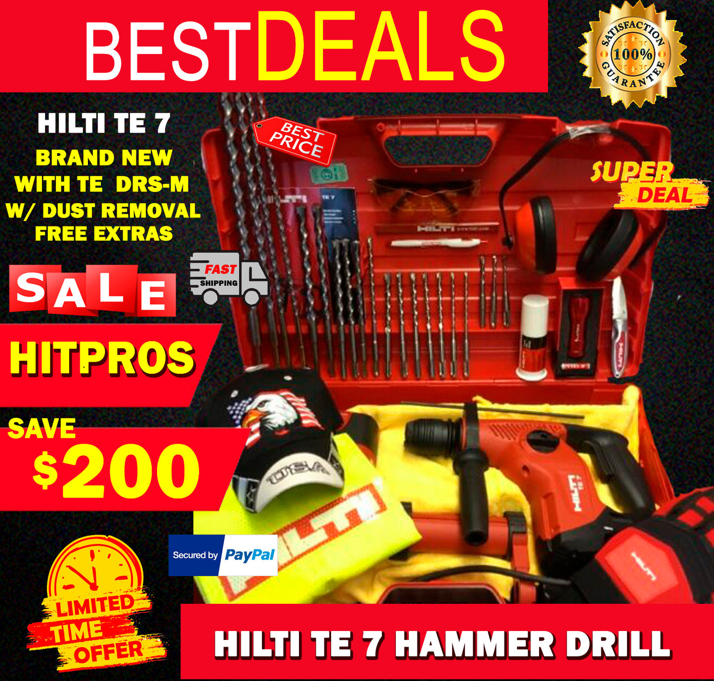 HILTI TE 7, BRAND NEW, WITH TE DRS-M, FREE EXTRAS, STRONG