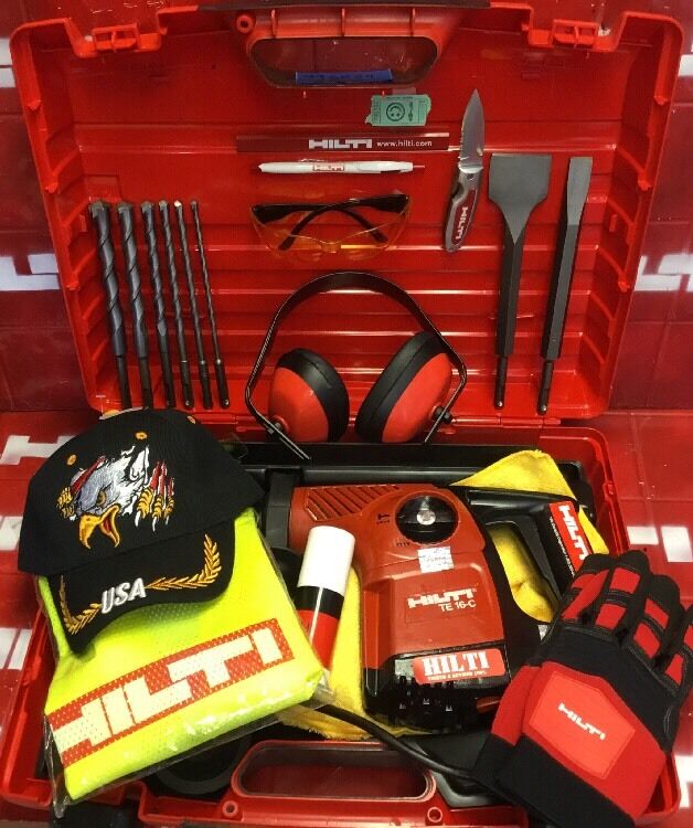 HILTI TE 16-C, COMPLETE, FREE VACUUM, EXTRAS