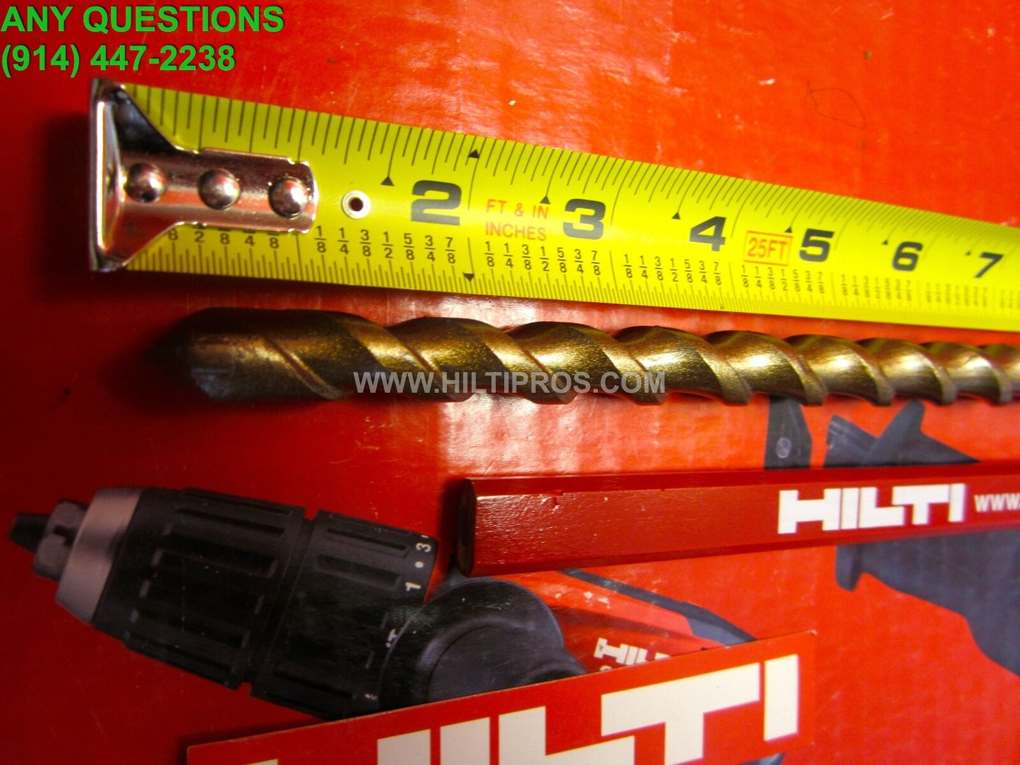 HILTI TE-C 5/8" x 10", SDS PLUS, PREOWNED, MINT CONDITION, DURABLE, FAST SHIPPIN