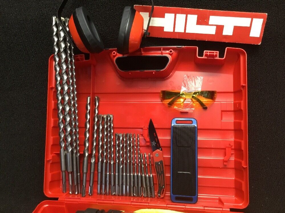 HILTI TE 5 PREOWNED, FREE BLUETOOTH SPEAKER, REINFORCED HANDLE, BITS