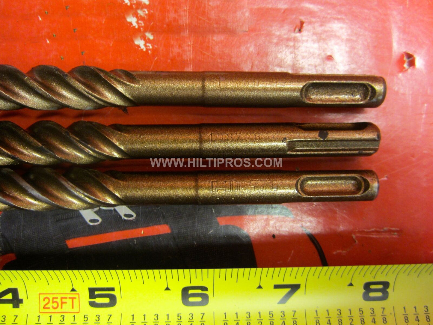 HILTI TE-CX 1/2" X 8", SET OF 3, PREOWNED, FREE PENCIL, FAST SHIP