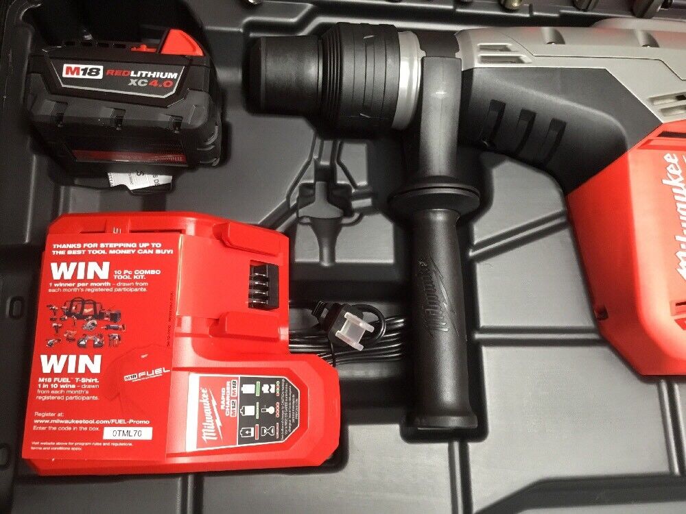 MILWAUKEE CORDLESS HAMMER DRILL, SDS MAX, FREE THERMO, BUNCH EXTRAS, FAST SHIP