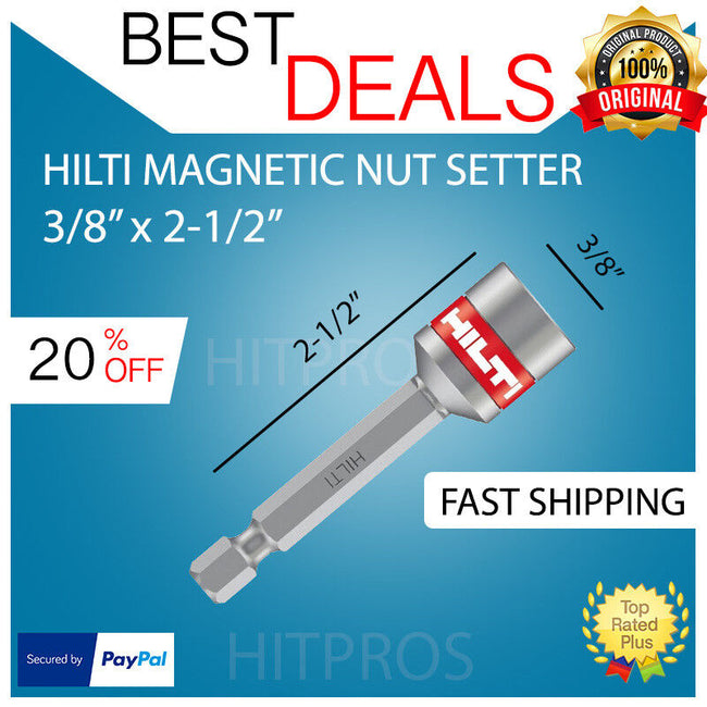 HILTI MAGNETIC NUT SETTER 3/8" X 2-1/2", BRAND NEW