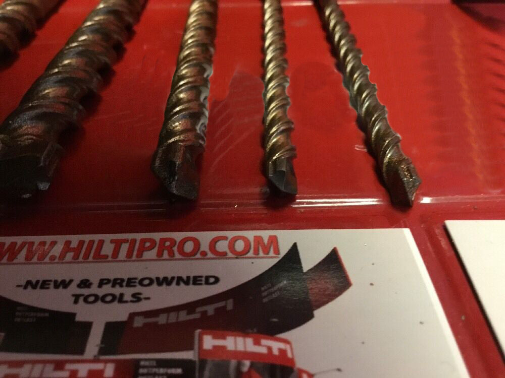 HILTI TE-CX 1/2", 1/4", 3/8" SDS PLUS, L@@K, SET OF 5, FREE HAT, FAST SHIP