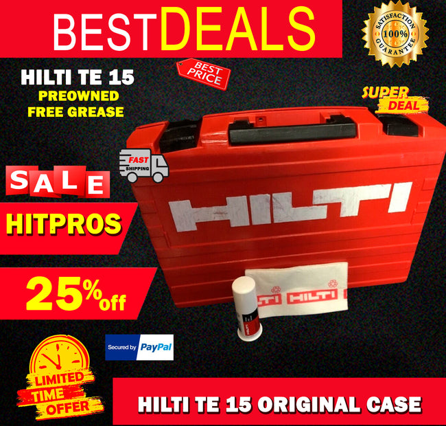 HILTI TE 15 CASE (THIS IS ONLY CASE), PREOWNED, HILTI GREASE INCLUDED