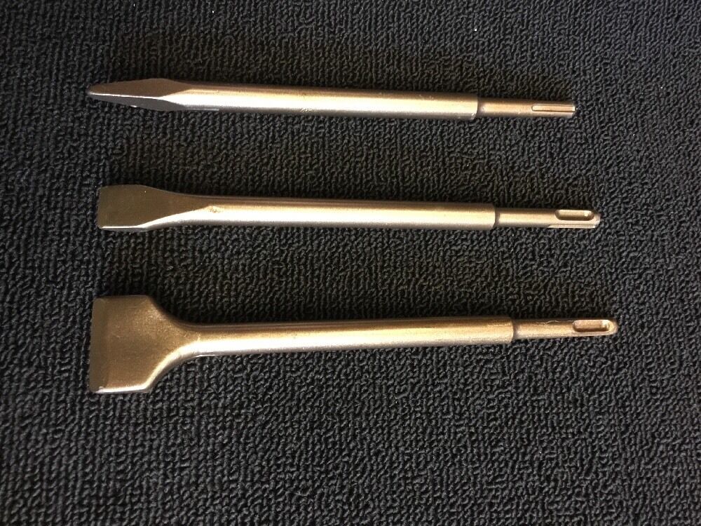 HILTI SDS PLUS SET OF 3 CHISELS PREOWNED, FREE HAT