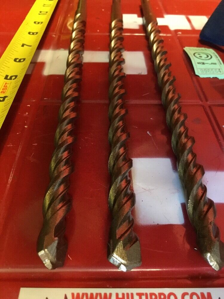 HILTI DRILL BIT 1/2" X 12" SDS PLU SET OF 3,