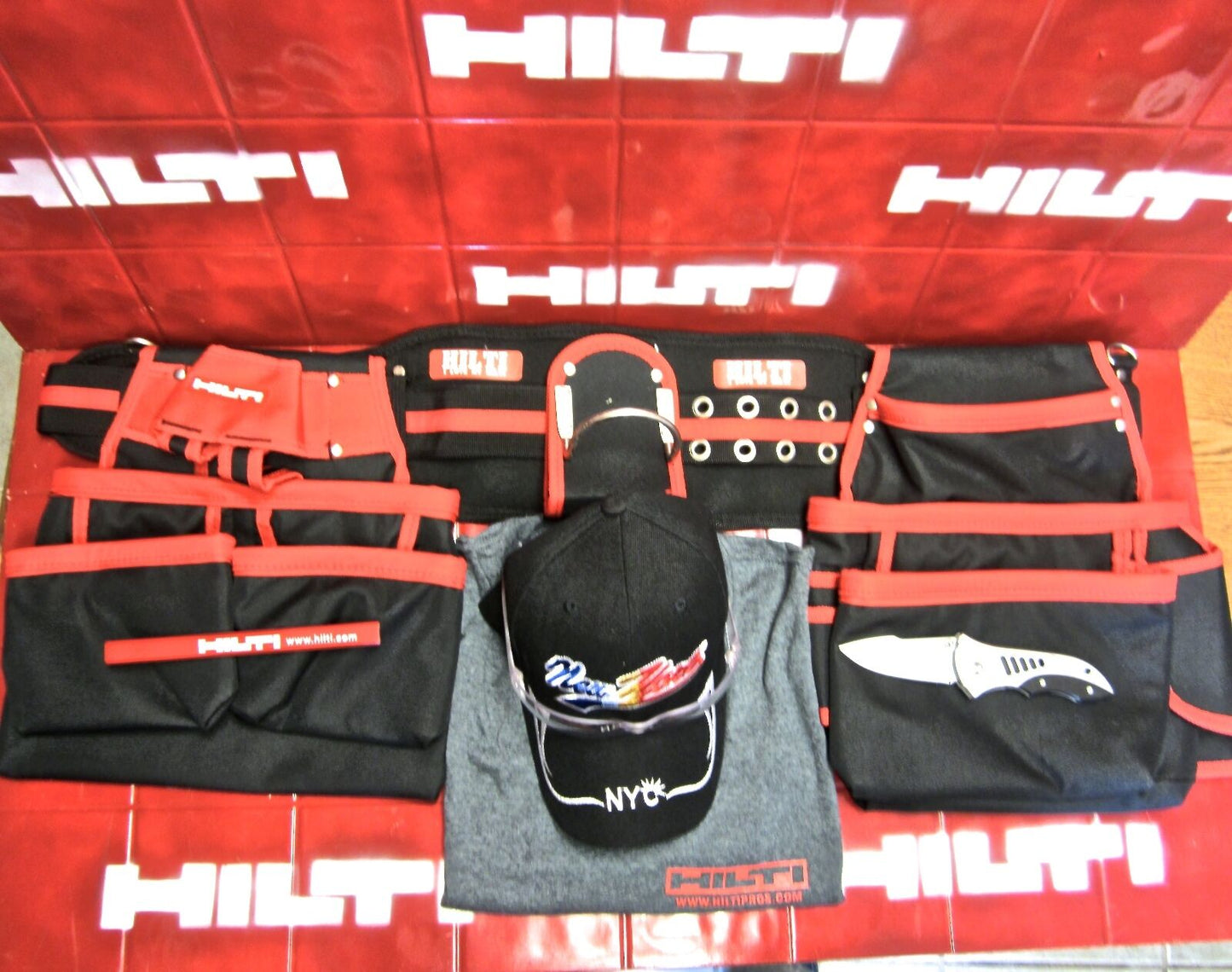 HILTI TOOL BELT , HEAVY DUTY , WATER RESISTENT ,FREE EXTRAS, L@@K  , FAST SHIP