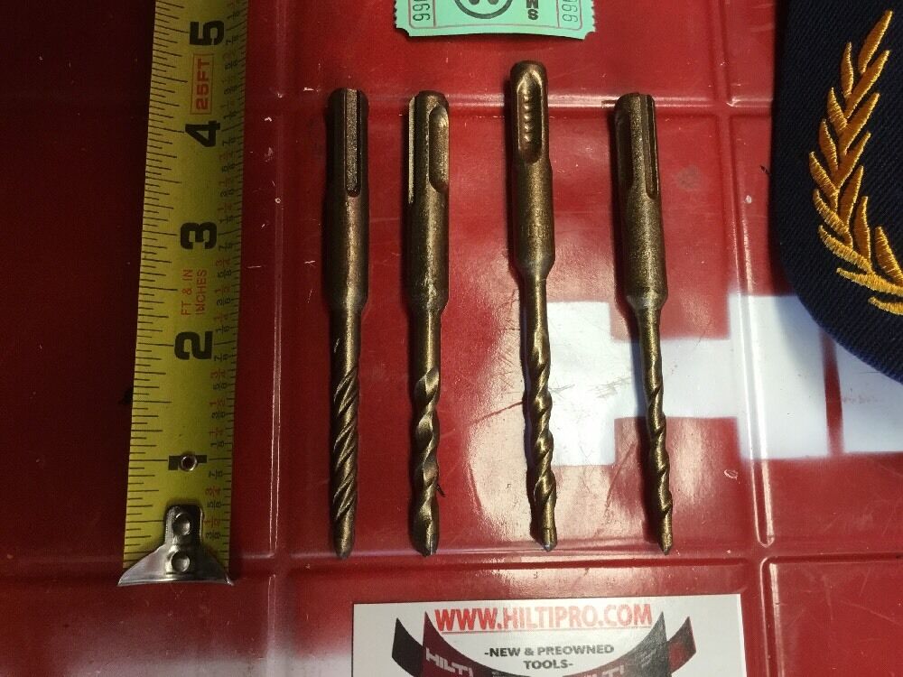 HILTI DRILL BIT 1/4", 3/16" SDS PLUS, SET OF 4