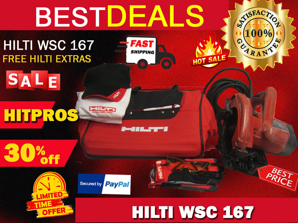 HILTI WSC 167, GREAT CONDITION, FREE HILTI HAT, BAG, EXTRAS, FAST SHIPPING