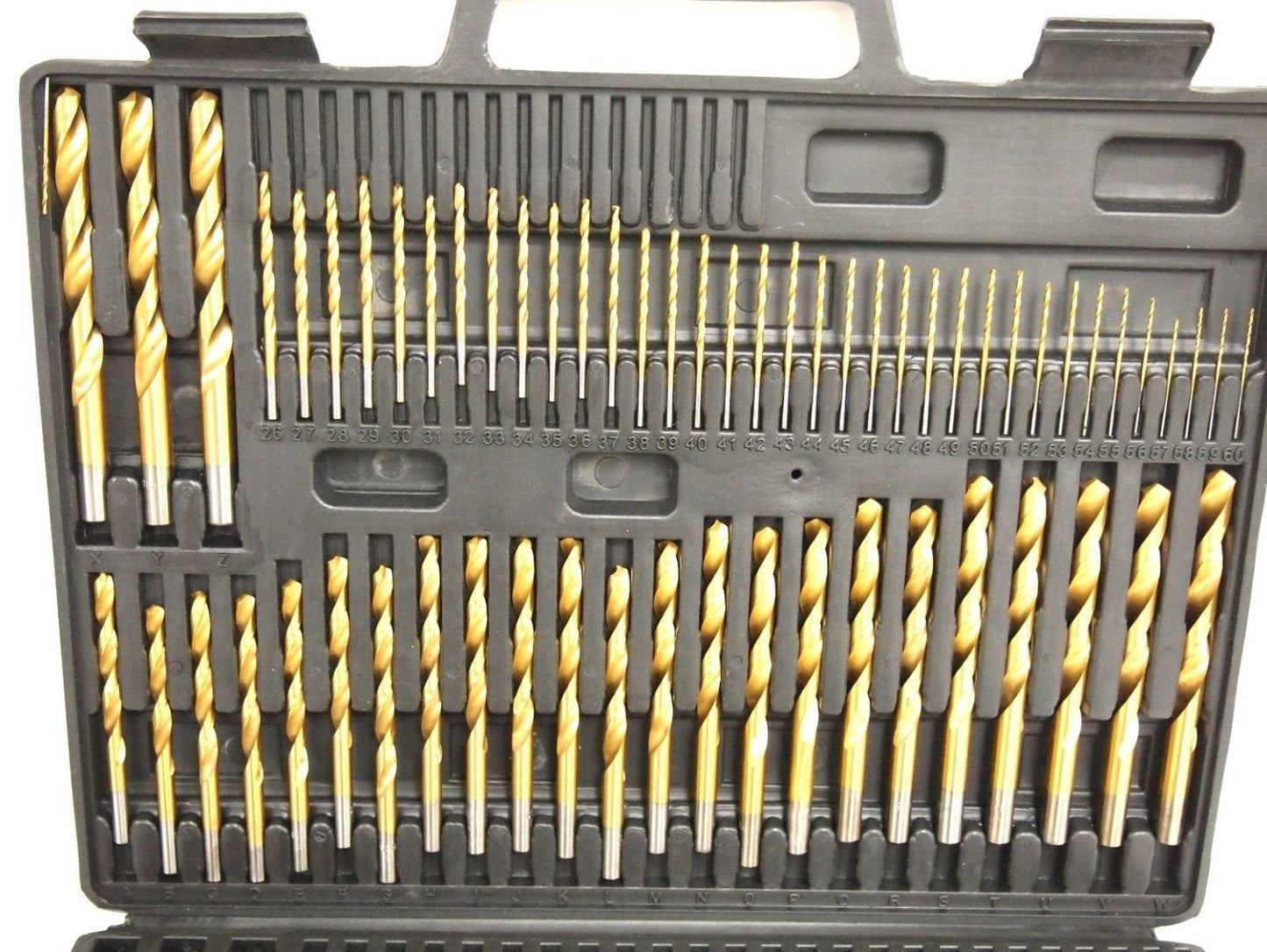 TITANIUM DRILL BITS, SET OF 115 PC, NEW, W/ INDEX CASE