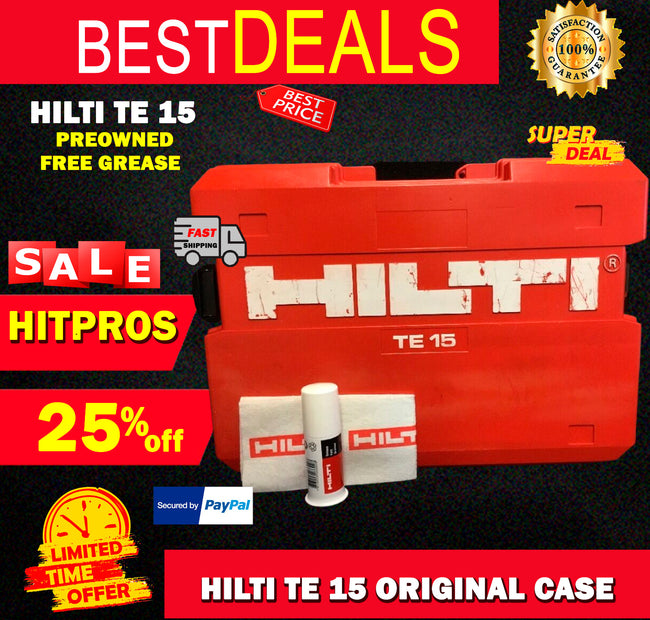 HILTI TE 15 (ONLY CASE) ORIGINAL, PREOWNED ,FREE HILTI GREASE