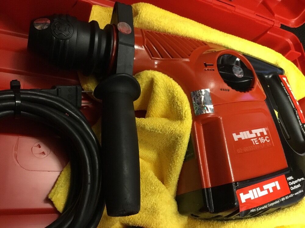 HILTI TE 16-C, PREOWNED, FREE ANGLE GRINDER, BITS AND CHISELS