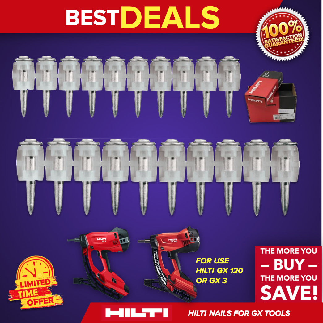 HILTI X-GN 32 MX 1-1/4", COLLATED NAIL FOR CONCRETE, BOX WITH 750, FAST SHIP