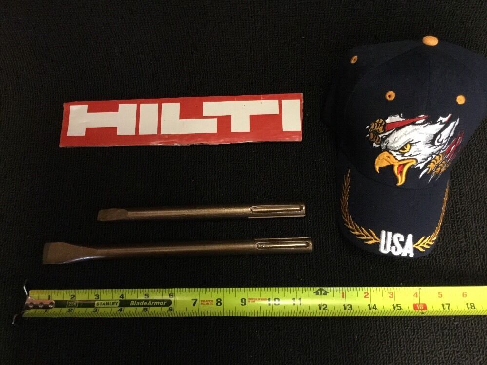 HILTI CHISEL SDS MAX SET FLAT 7/8" AND FLAT 1/2", PREOWNED