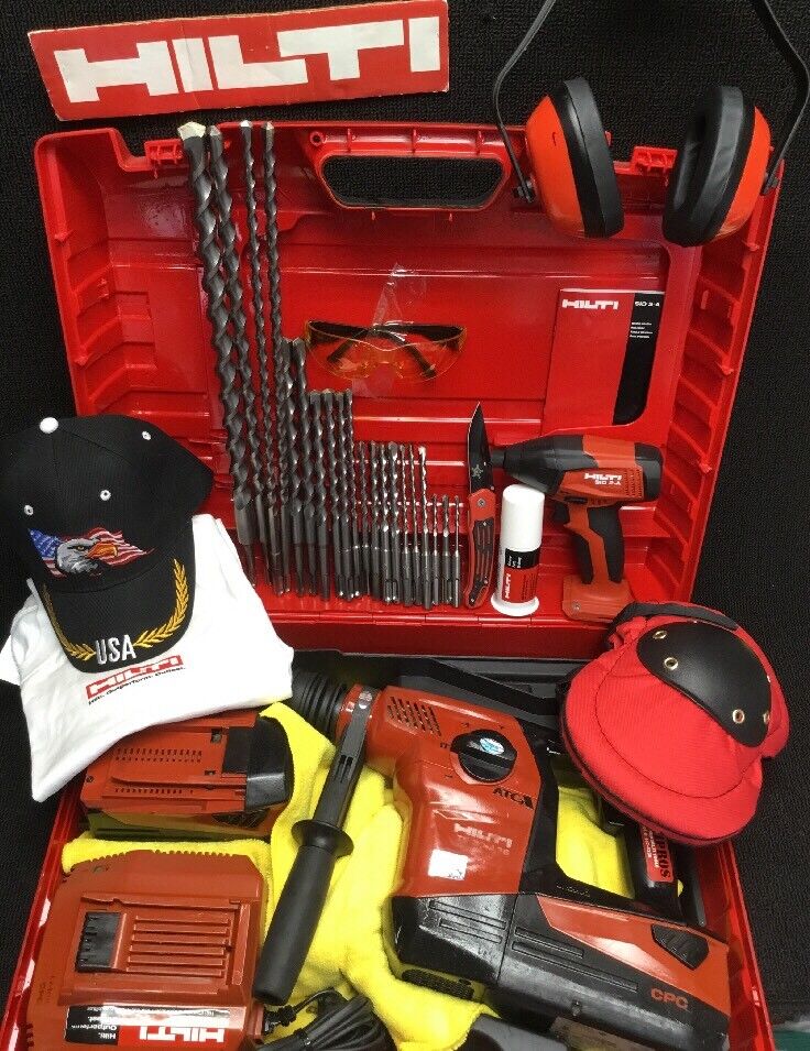 HILTI TE 30-A36 HAMMER DRILL, PREOWNED, FREE SID 2-A, BITS, EXTRAS