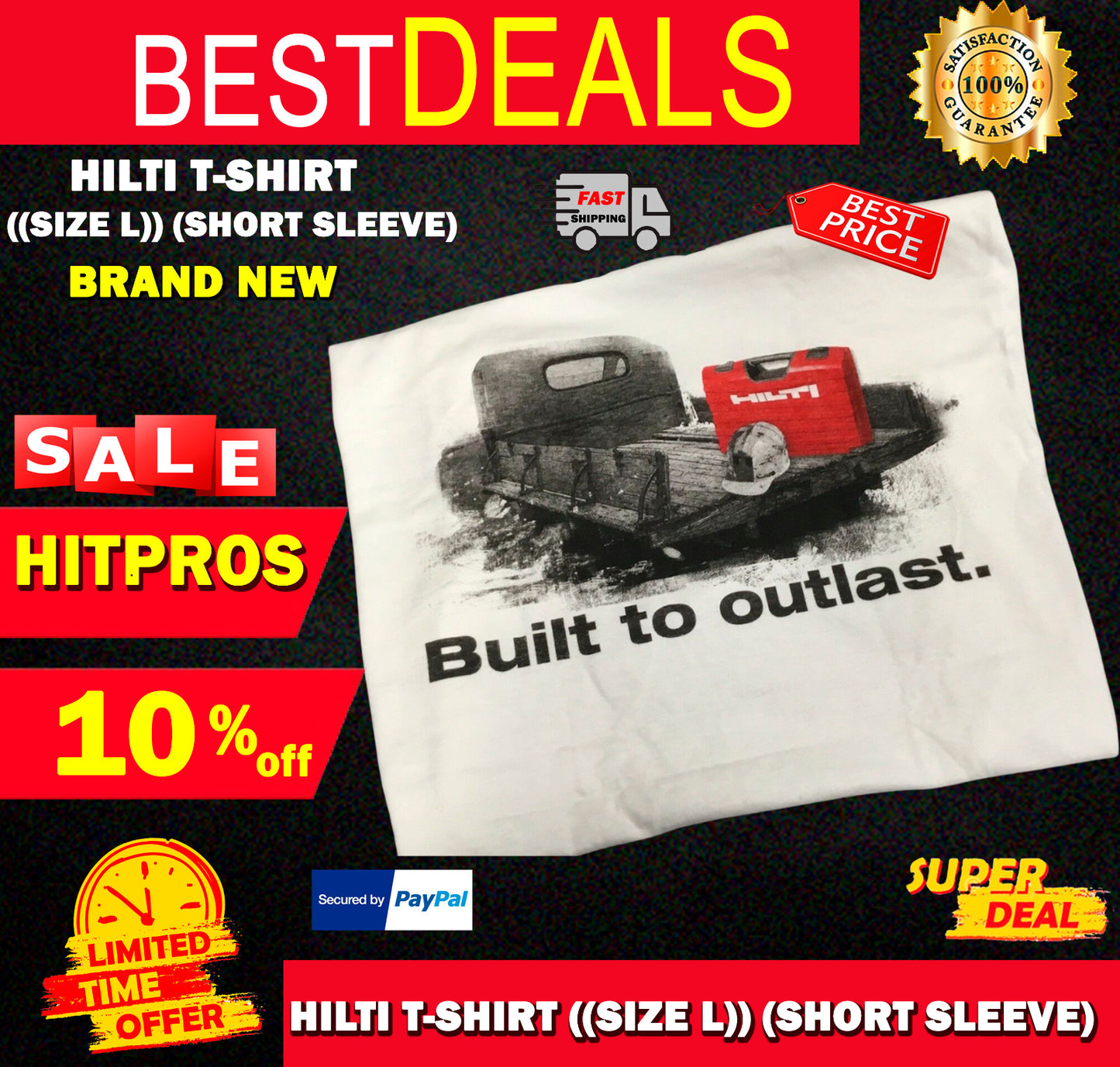 HILTI  T-SHIRT ((SIZE L)) (SHORT SLEEVE), BRAND NEW,