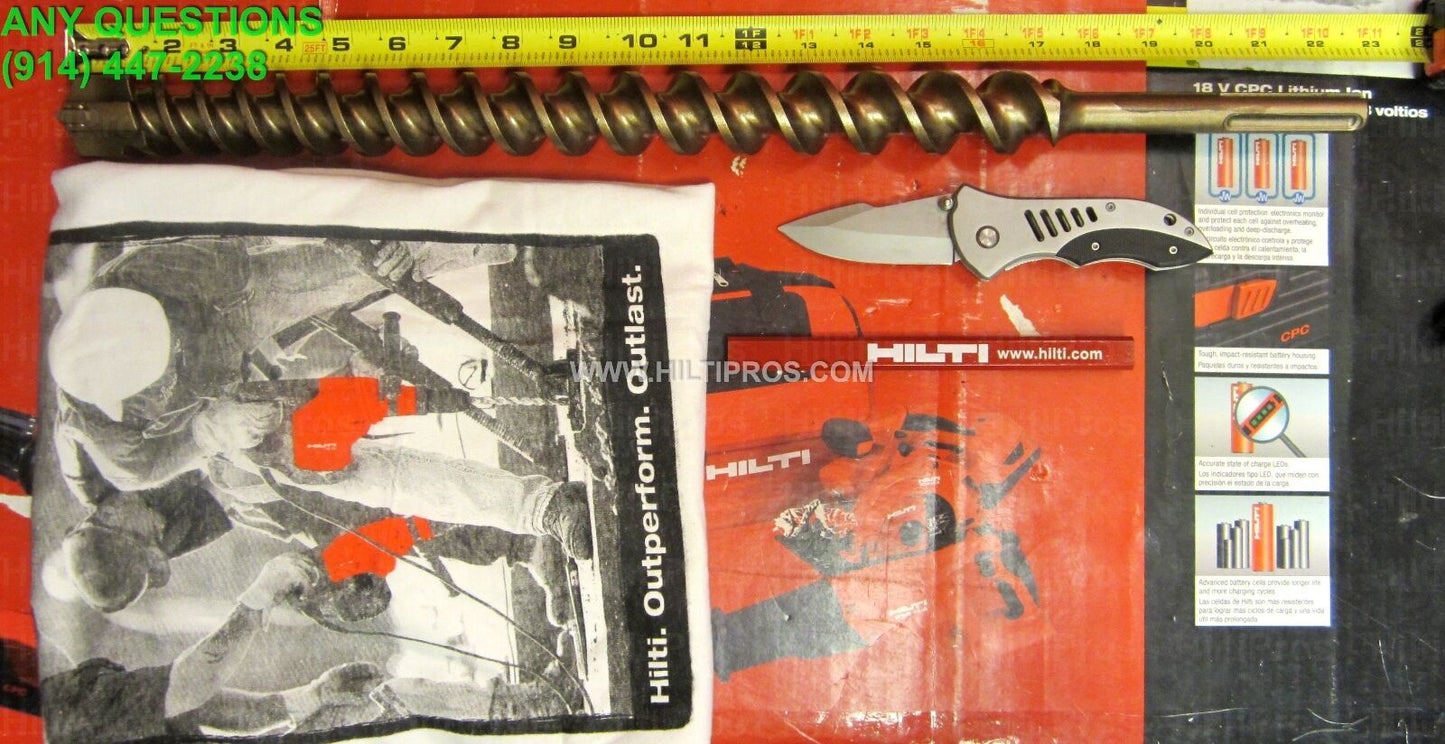 HILTI TE-YX 1-1/2" X 22", SDS MAX, BRAND NEW, FREE T-SHIRT, L@@K,  FAST SHIP