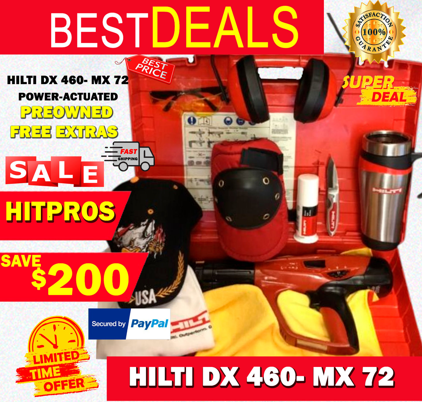 HILTI DX 460- MX 72 POWER-ACTUATED, PREOWNED