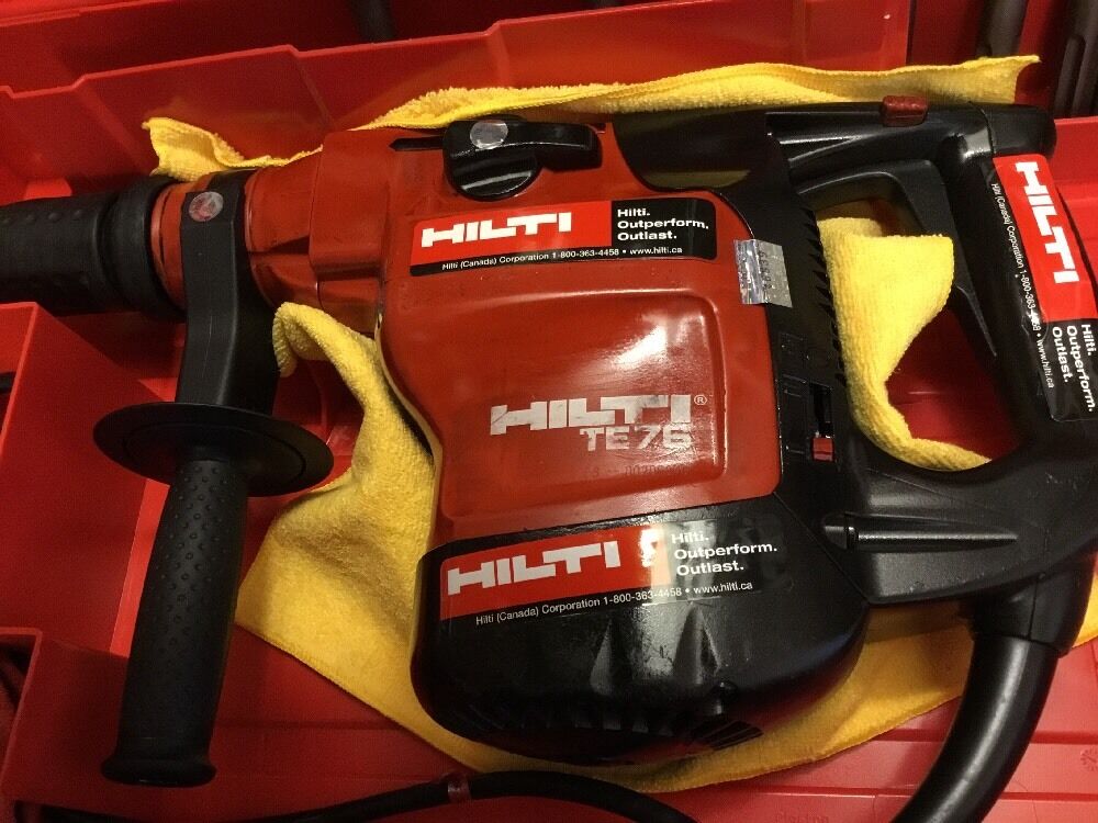 HILTI TE 76 PREOWNED, L@@K ,FREE LASER METER, BITS, CHISEL, EXTRAS, FAST SHIP