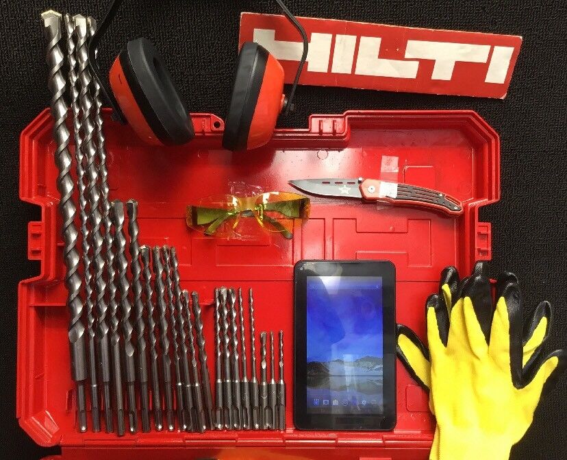 HILTI TE 24 HAMMER DRILL, PREOWNED, FREE TABLET,  BITS, EXTRAS