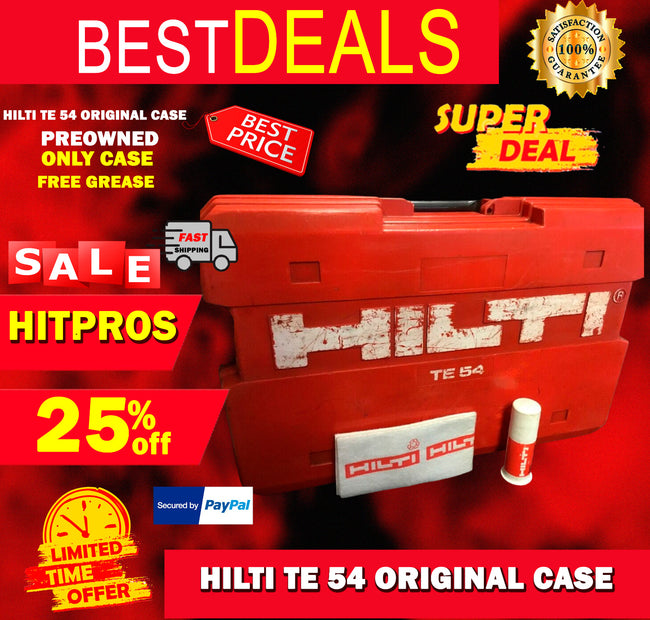 HILTI TE 54 ORIGINAL CASE, PREOWNED, (ONLY CASE), FREE GREASE, FAST SHIP