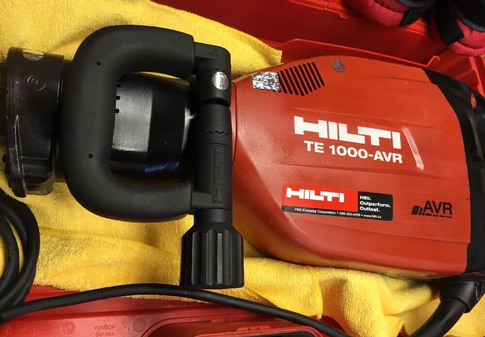 HILTI TE 1000 AVR HAMMER BREAKER, DISPLAY, FREE COFFEE MUG, CHISELS