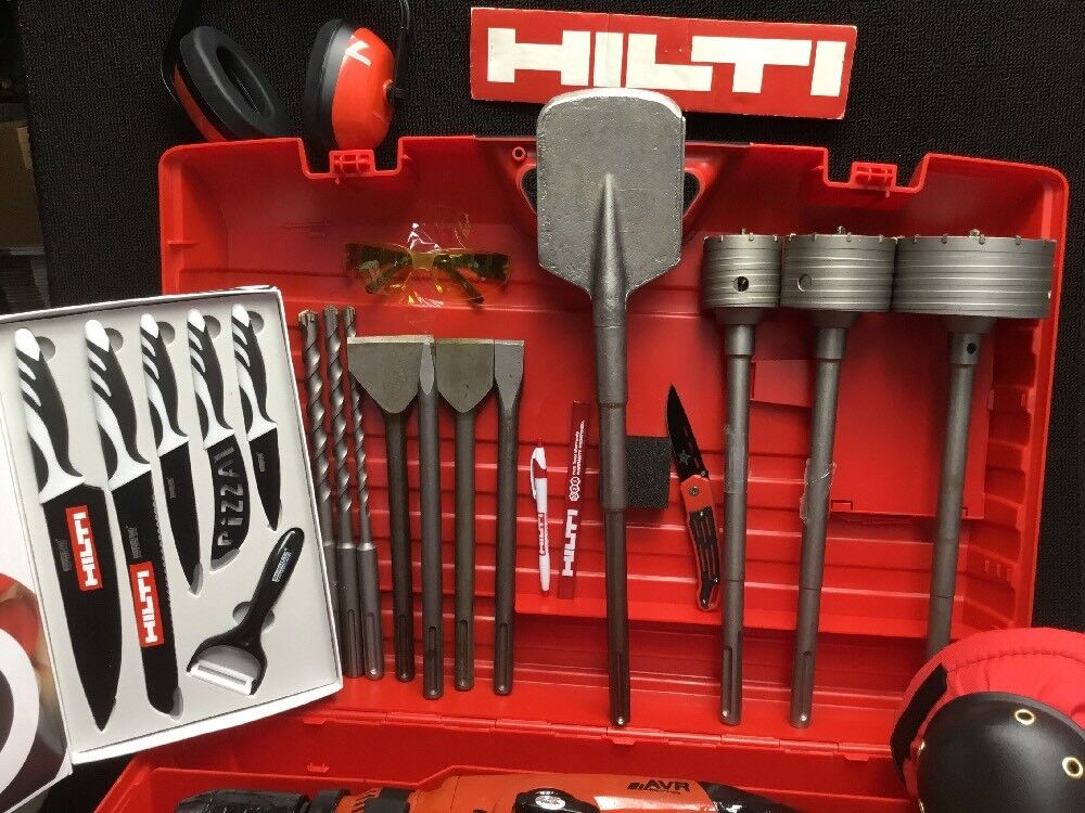 HILTI TE 70 ATC AVR, PREOWNED, FREE KNIFE SET, BITS, CHISELS, EXTRAS