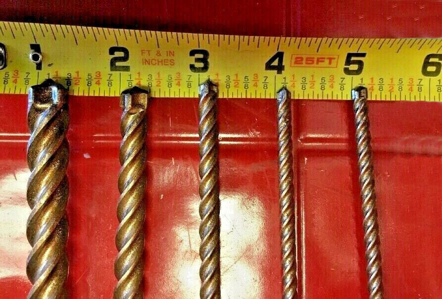 HILTI TE-CX 1/2", 1/4", 3/8", 3/16" SDS PLUS, SET OF 5, FREE HAT, FAST SHIP