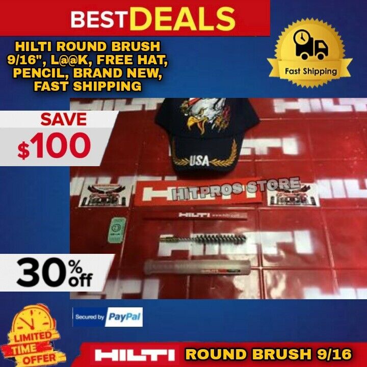 HILTI ROUND BRUSH 9/16", FREE HAT, PENCIL, BRAND NEW