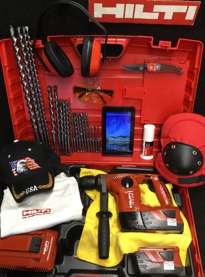 HILTI TE 4-A18 HAMMER DRILL, PREOWNED, FREE TABLET,  EXTRAS