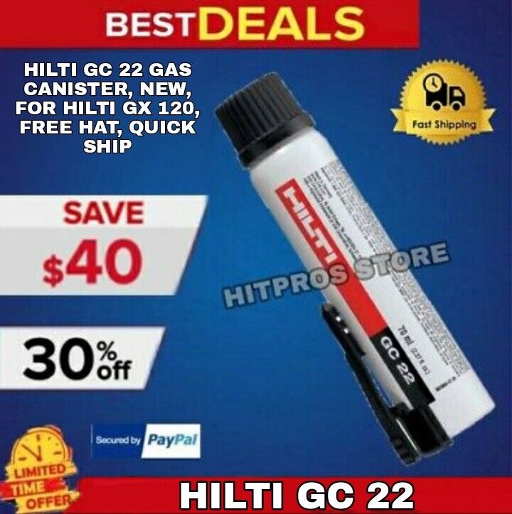 HILTI GC 22 GAS CANISTER, NEW, FOR HILTI GX 120