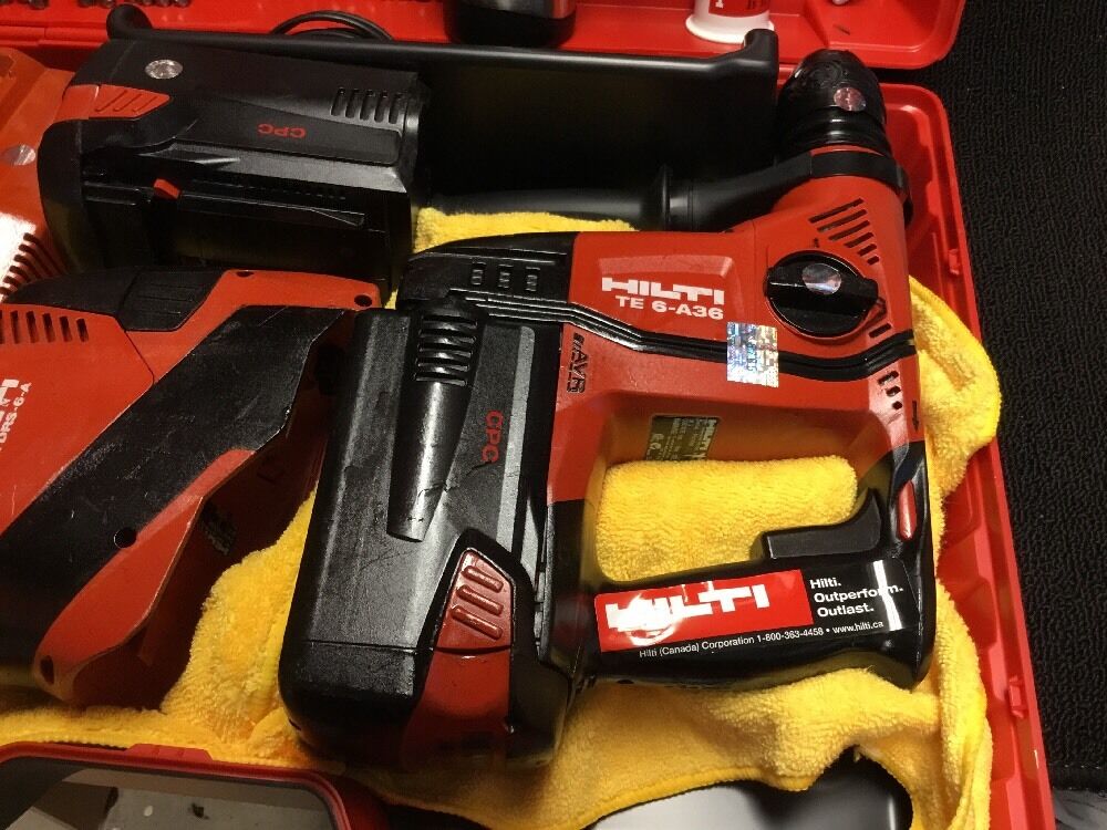 HILTI TE 6-A36 PREOWNED, DRS-6 DUST REMOVAL, FREE BITS AND EXTRAS, FAST SHIP