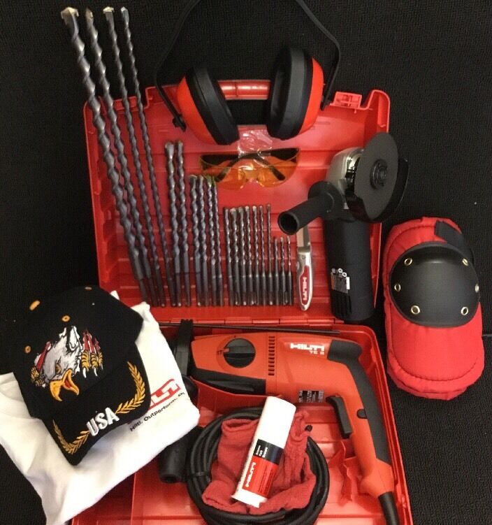 HILTI TE 2 DRILL, BRAND NEW, FREE ANGLE GRINDER, BITS AND EXTRAS