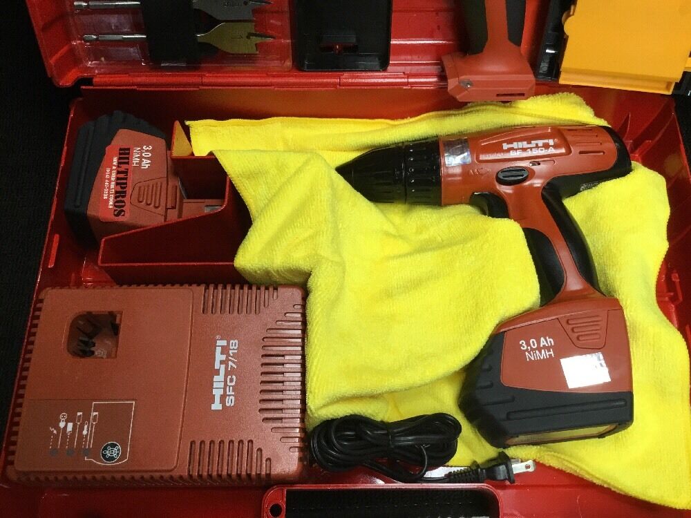 HILTI SF 150-A CORDLESS DRILL SET, PREOWNED, FREE BITS, HILTI SID 2-A,