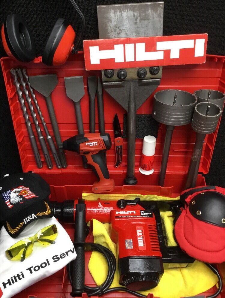 HILTI TE 74 HAMMER DRILL, PREOWNED, FREE SID 2-A, BITS, EXTRAS