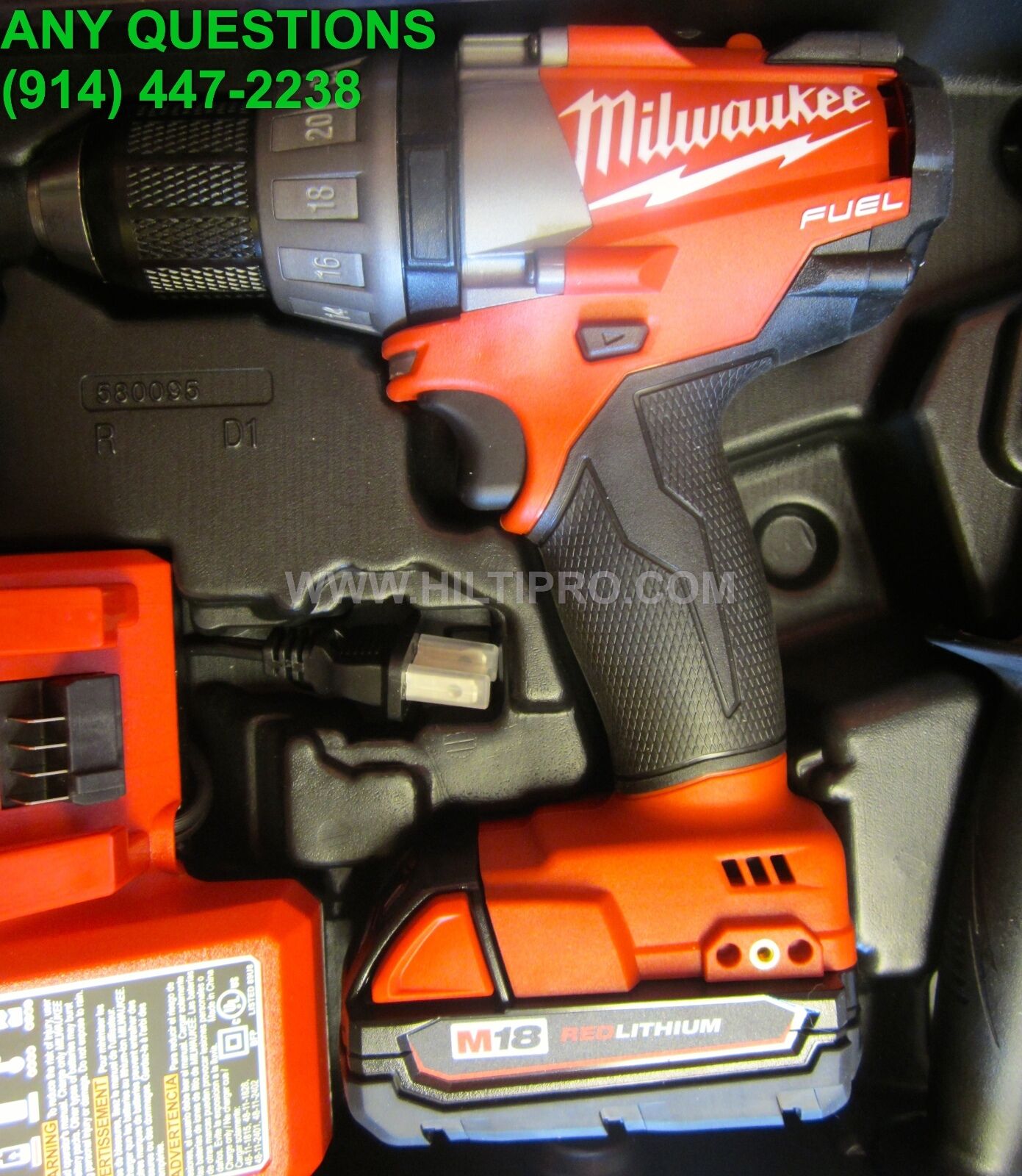 MILWAUKEE M18 FUEL DRILL DRIVER KIT W/2 CMPT BAT, BRAND NEW, FAST SHIP