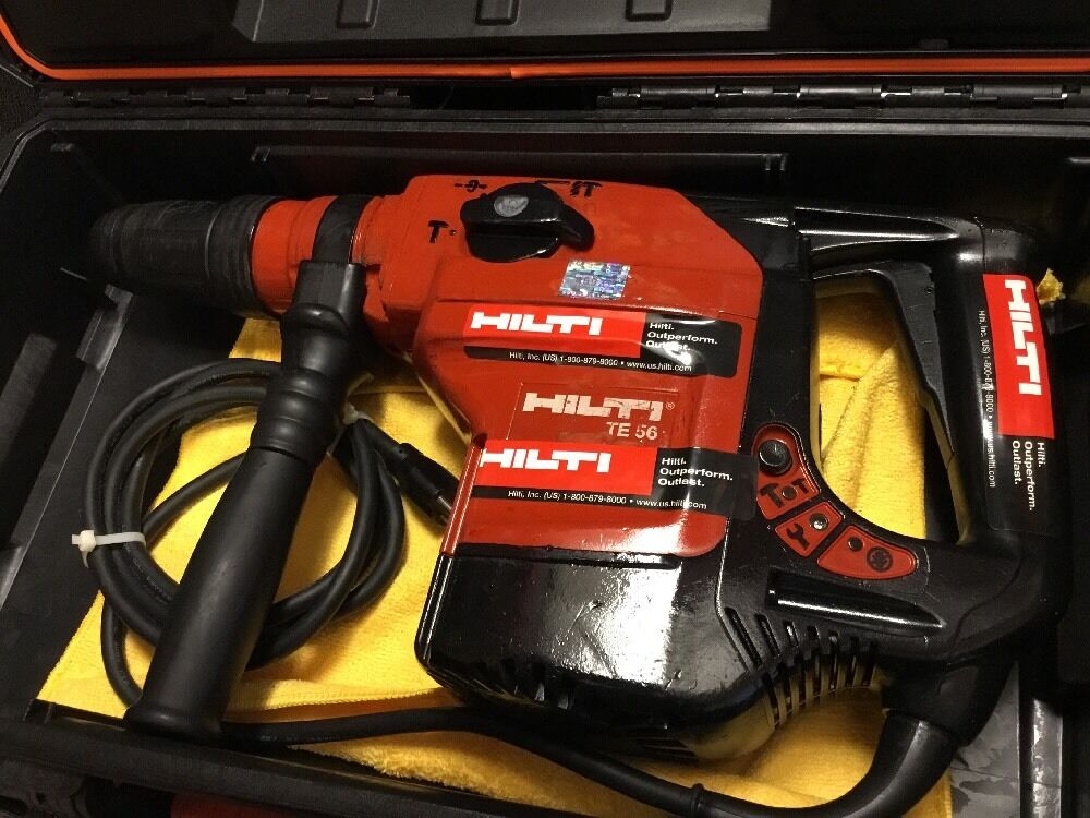 HILTI TE 56, PREOWNED, FREE LASER METER, EXTRA ITEMS, FAST SHIP